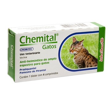 Vermífugo para Gatos Chemital® Vermífugo Chemital® Gatos